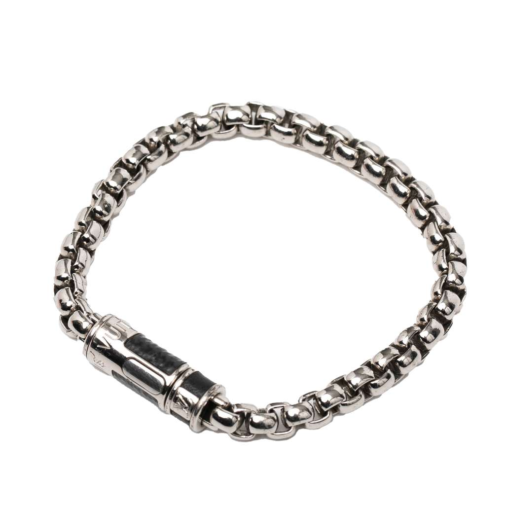 Louis Vuitton Silver Plated Monogram Eclipse Chain Bracelet - 2