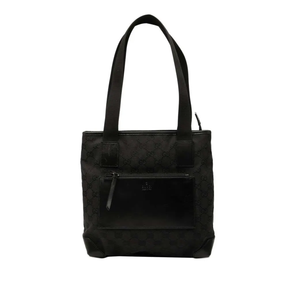 Gucci GG Canvas Tote Black Canvas Very good - Front View