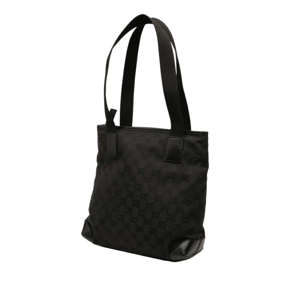 Gucci GG Canvas Tote Black Canvas Very good - Back View