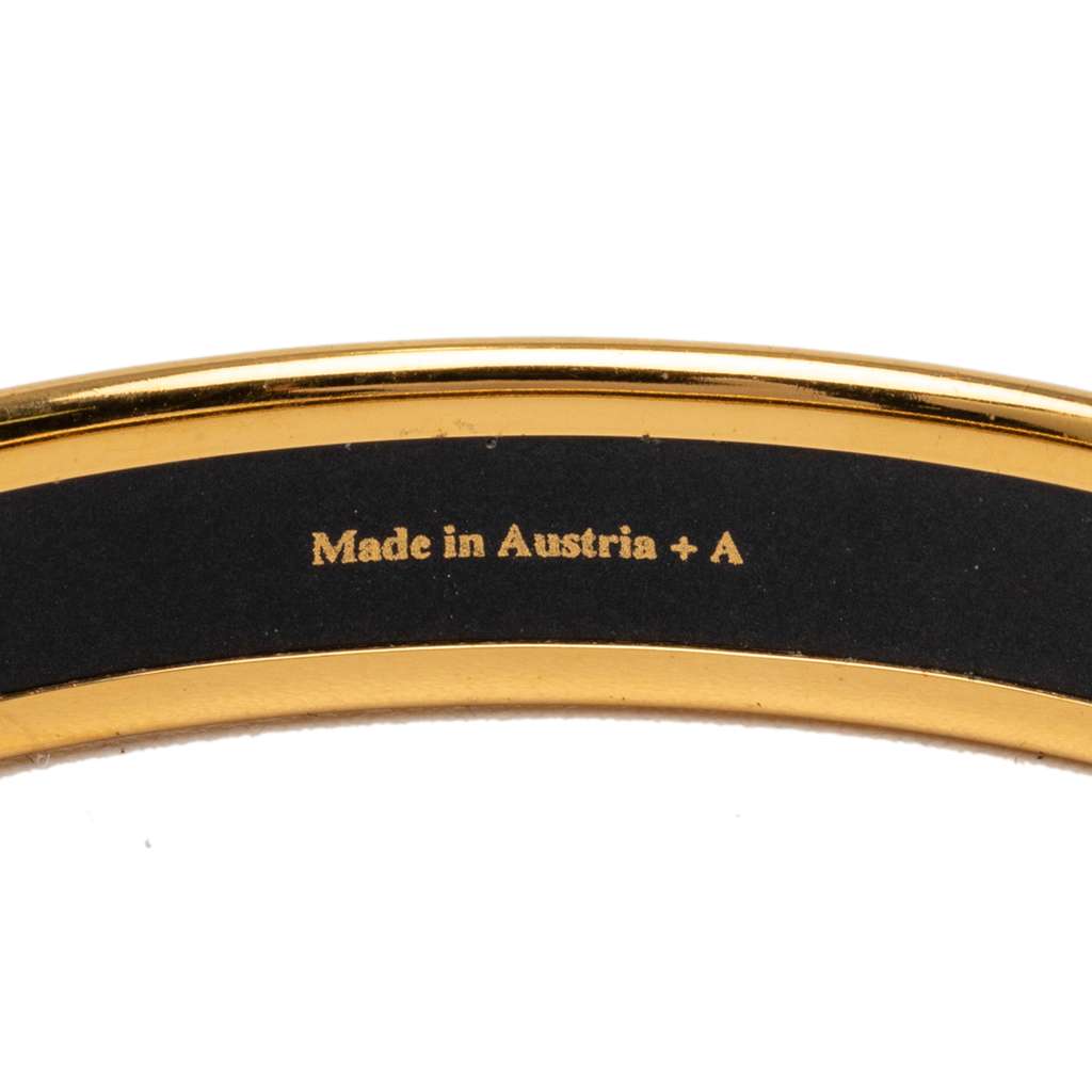 Hermès Narrow Qu Importe Le Falcon Enamel Bangle 65 - 4