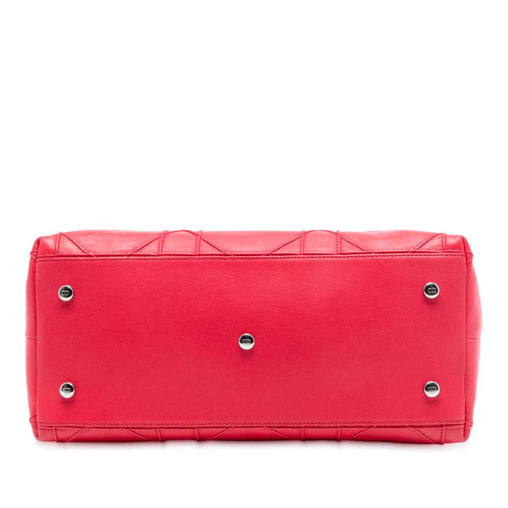 Dior Medium Lambskin Cannage Polochon Granville Satchel - 3