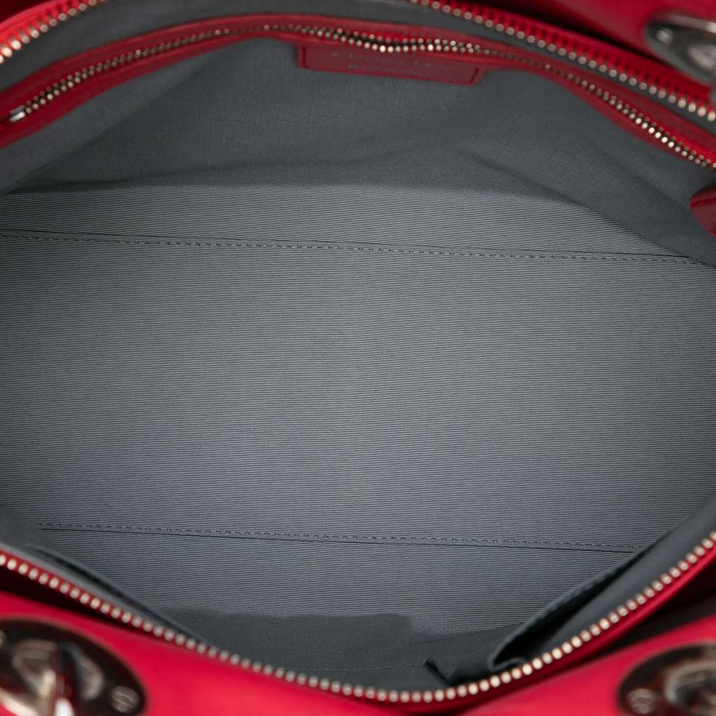 Dior Medium Lambskin Cannage Polochon Granville Satchel - 4