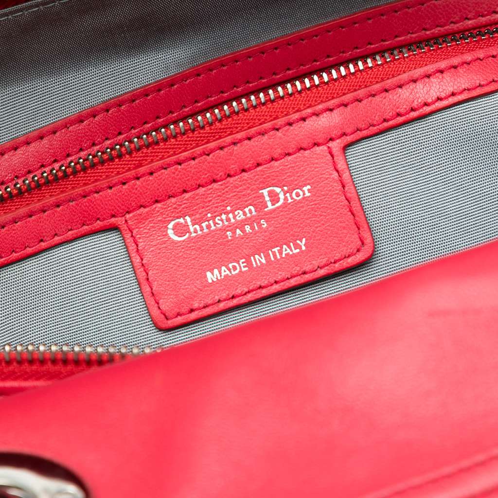 Dior Medium Lambskin Cannage Polochon Granville Satchel - 5