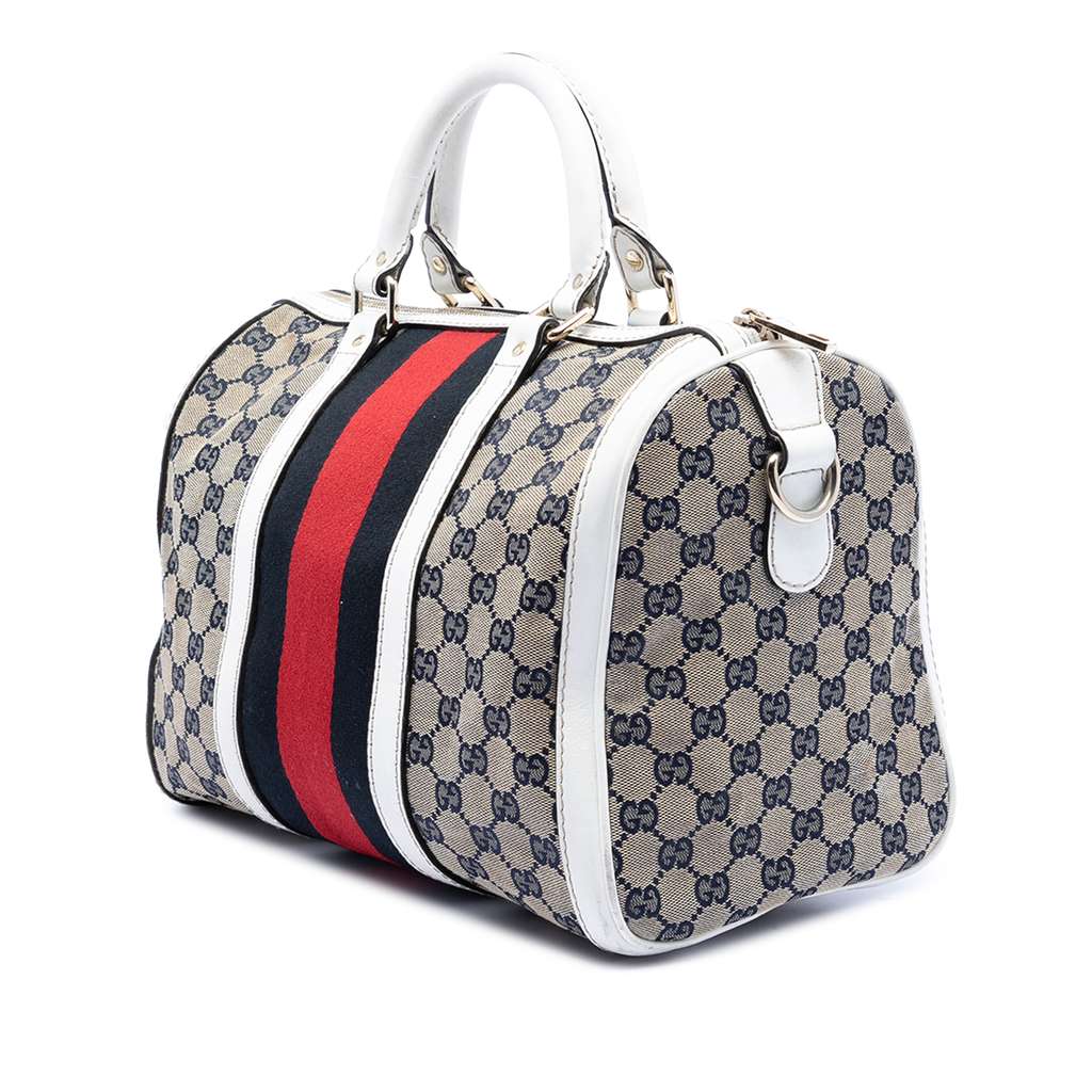 Gucci Medium GG Canvas Web Joy Boston Bag - 2