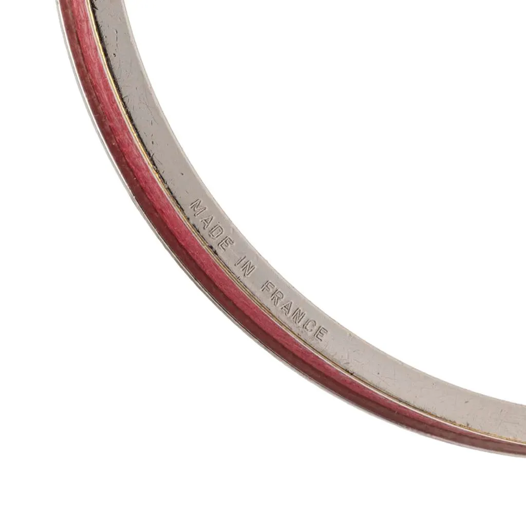 Hermès Leather Kelly H Cadena Lock Bangle Bracelet Red Leather Good - Box View