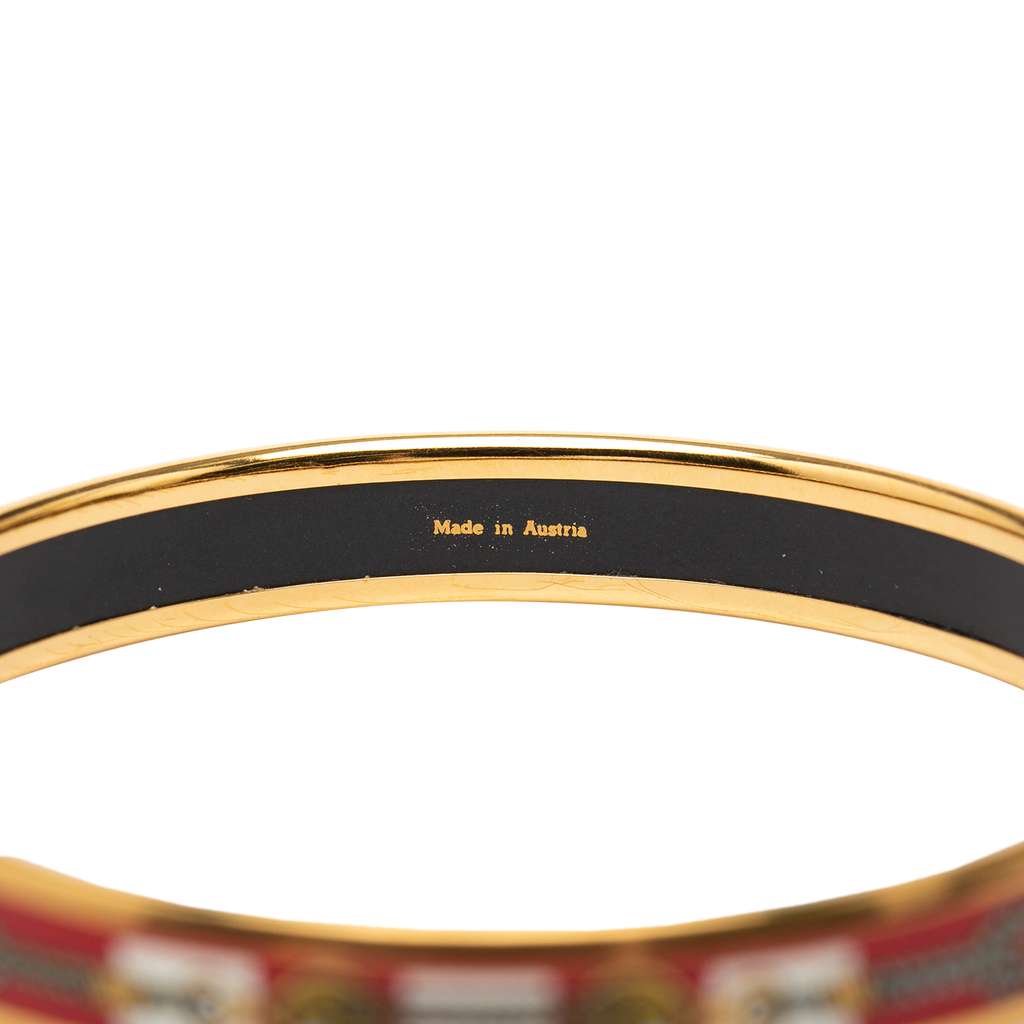 Hermès Narrow Enamel Rope Design Bangle 65 - 5