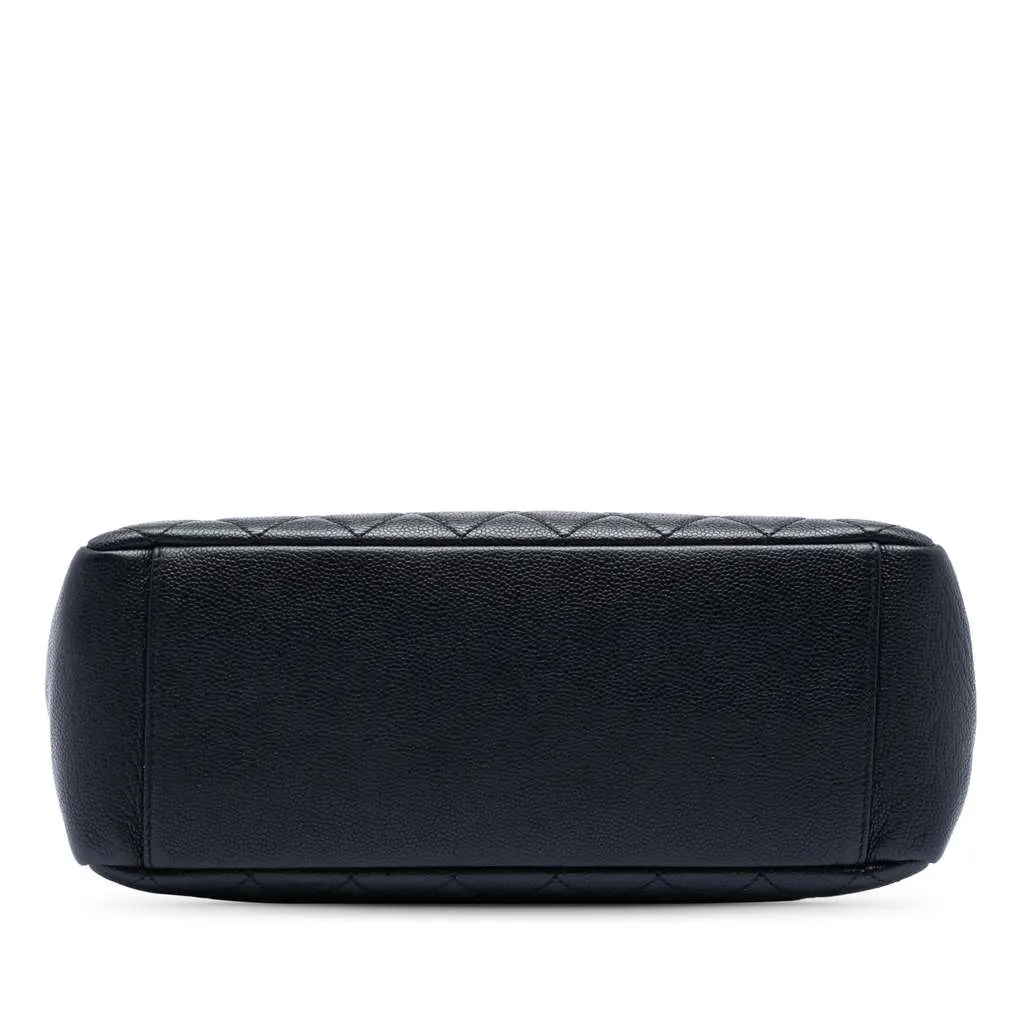 Chanel Caviar Grand Shopping Tote Black Leather Very good - Inside View