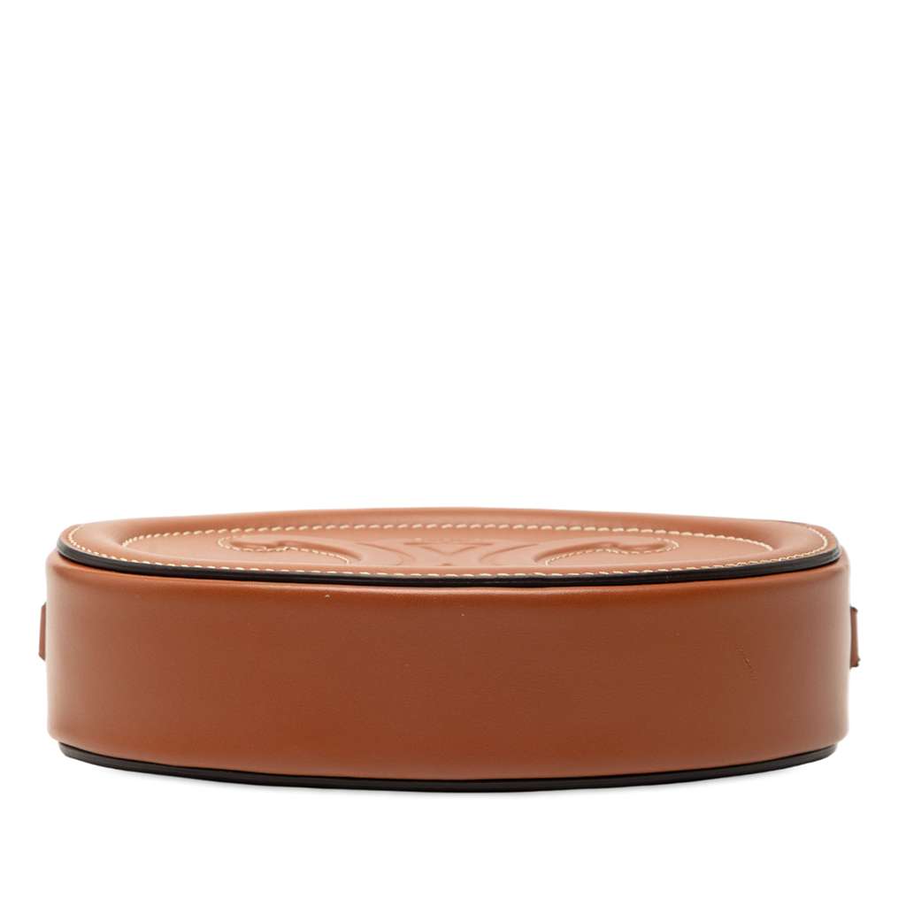 Celine Small Calfskin Cuir Triomphe Oval Crossbody - 3