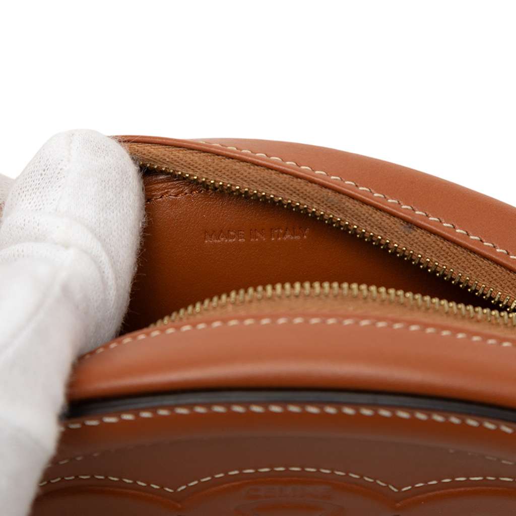 Celine Small Calfskin Cuir Triomphe Oval Crossbody - 5