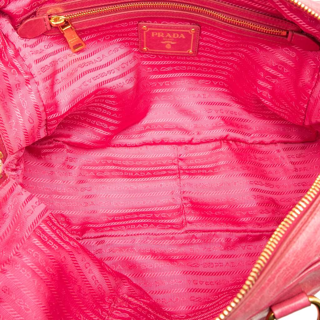 Prada Vitello Shine Bauletto Satchel - 4