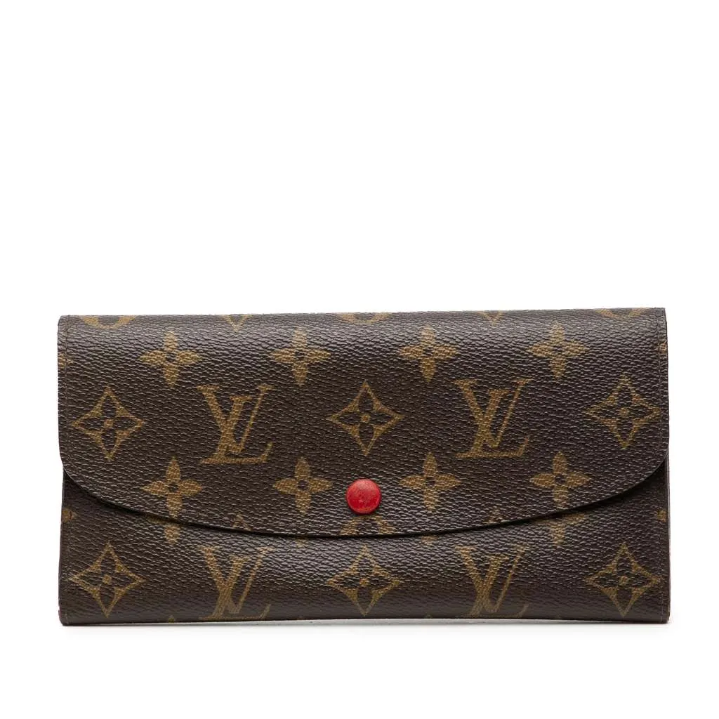 Louis Vuitton Monogram Emilie Wallet Brown Very good - Front View