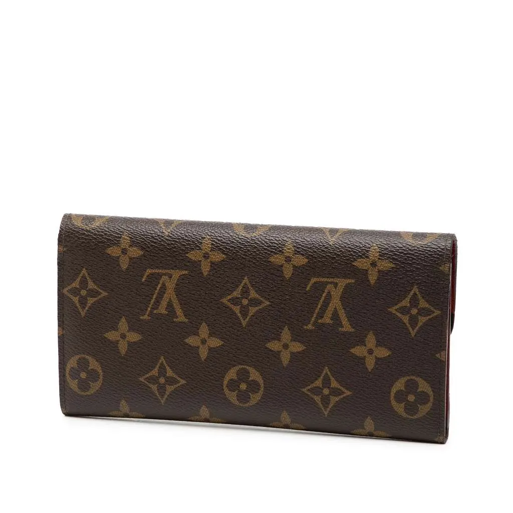 Louis Vuitton Monogram Emilie Wallet Brown Very good - Back View