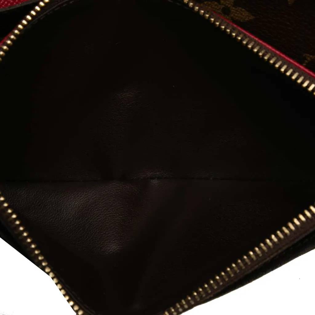 Louis Vuitton Monogram Emilie Wallet Brown Very good - Model View