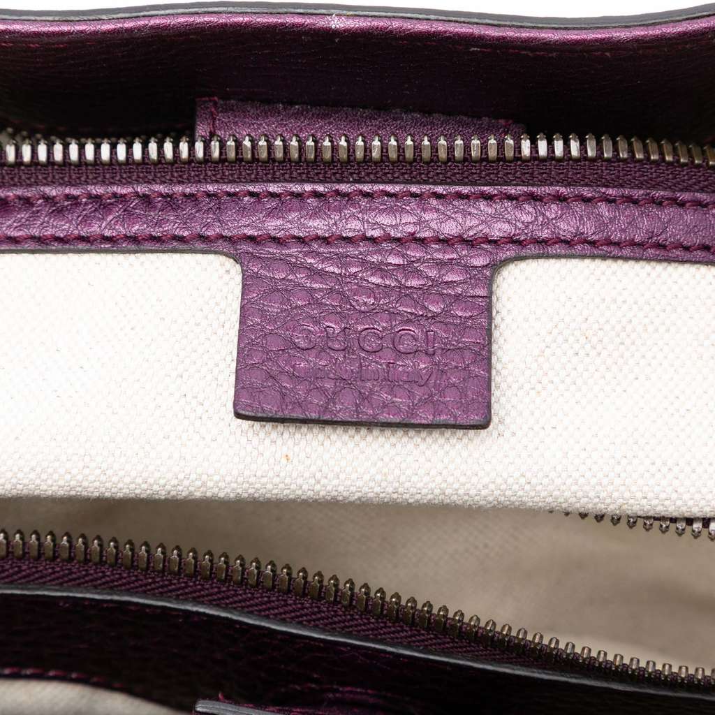 Gucci Medium Calfskin Bamboo Shopper Satchel - 5