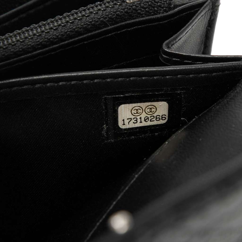 Chanel Distressed Quilted Patent Brilliant Flap Long Wallet - 5