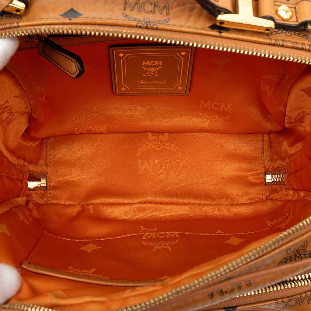 Mcm Visetos Coated Canvas Top Handle Bag - 4