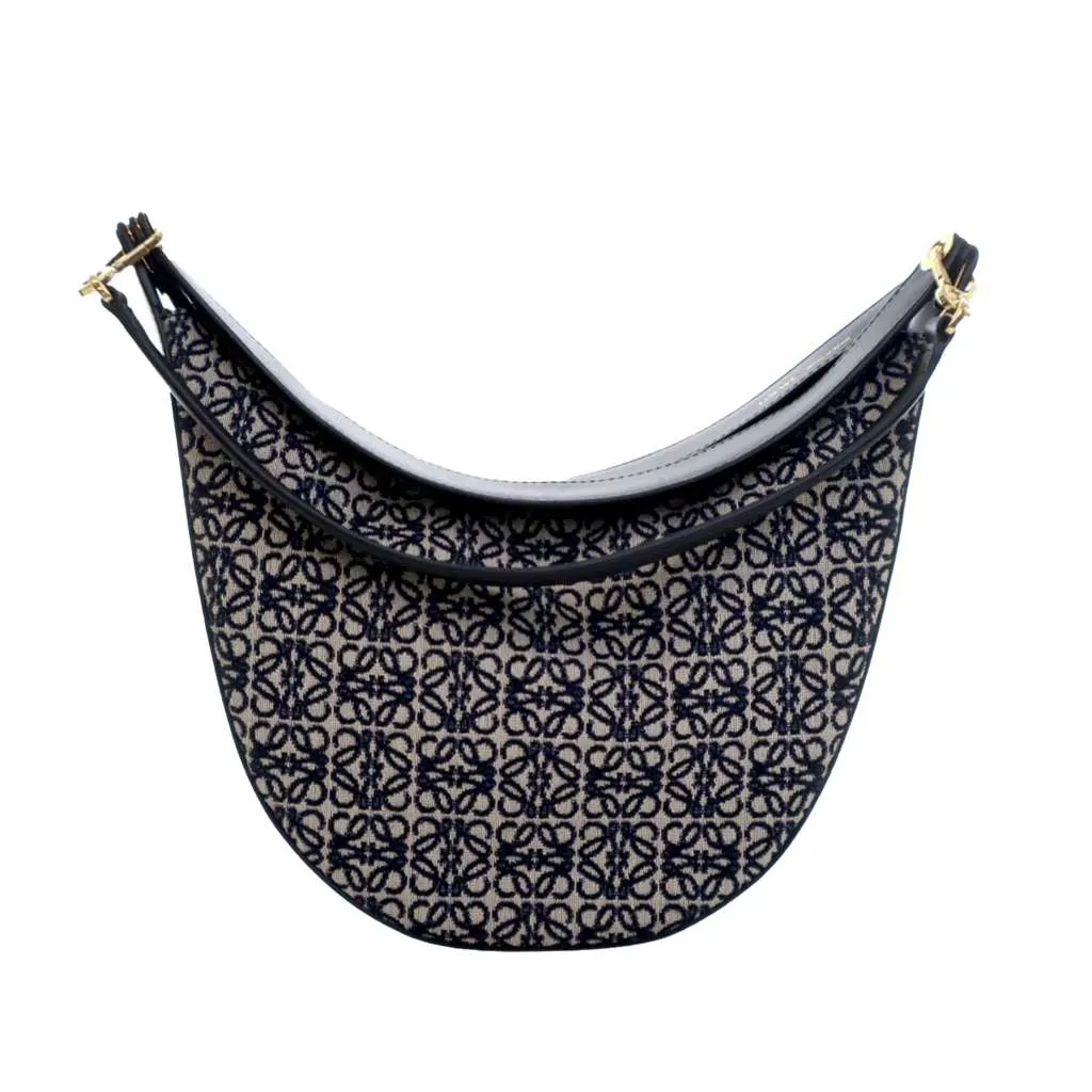 Loewe Small Anagram Canvas Luna Hobo Black Canvas Very good - Front View