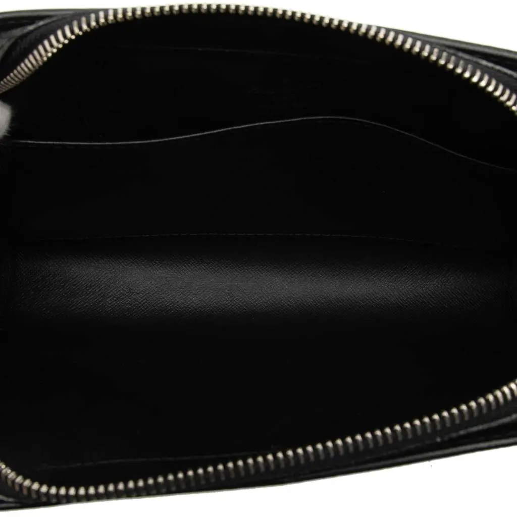 Louis Vuitton Taiga Pochette Baikal Black Leather Good - Model View