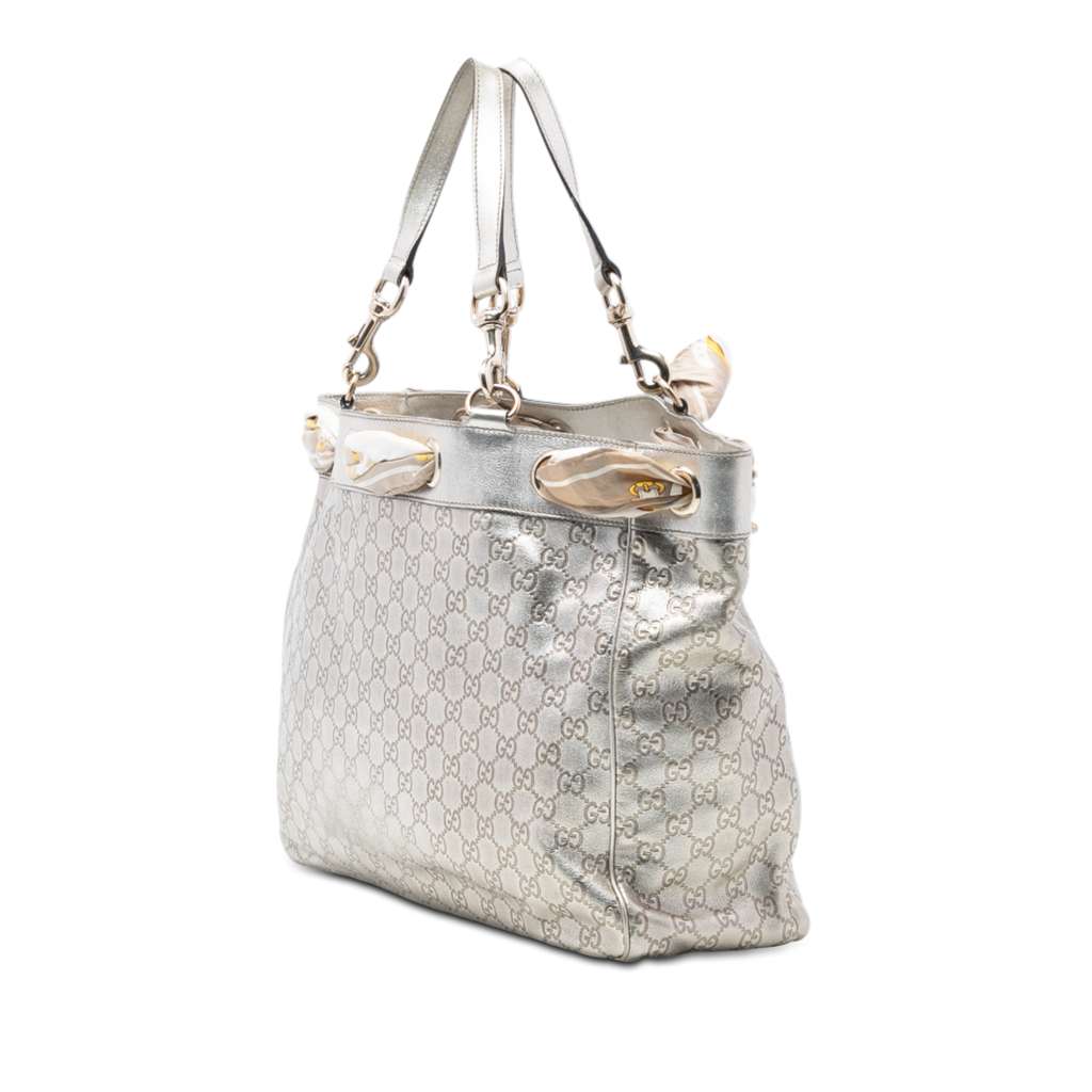 Gucci Large Metallic Guccissima Positano Scarf Tote - 2