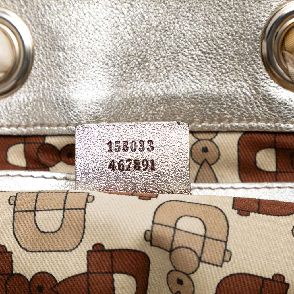 Gucci Large Metallic Guccissima Positano Scarf Tote - 5