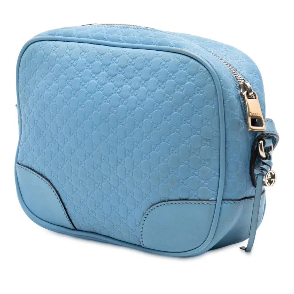 Gucci Mini Microguccissima Bree Crossbody Blue Leather Very good - Back View