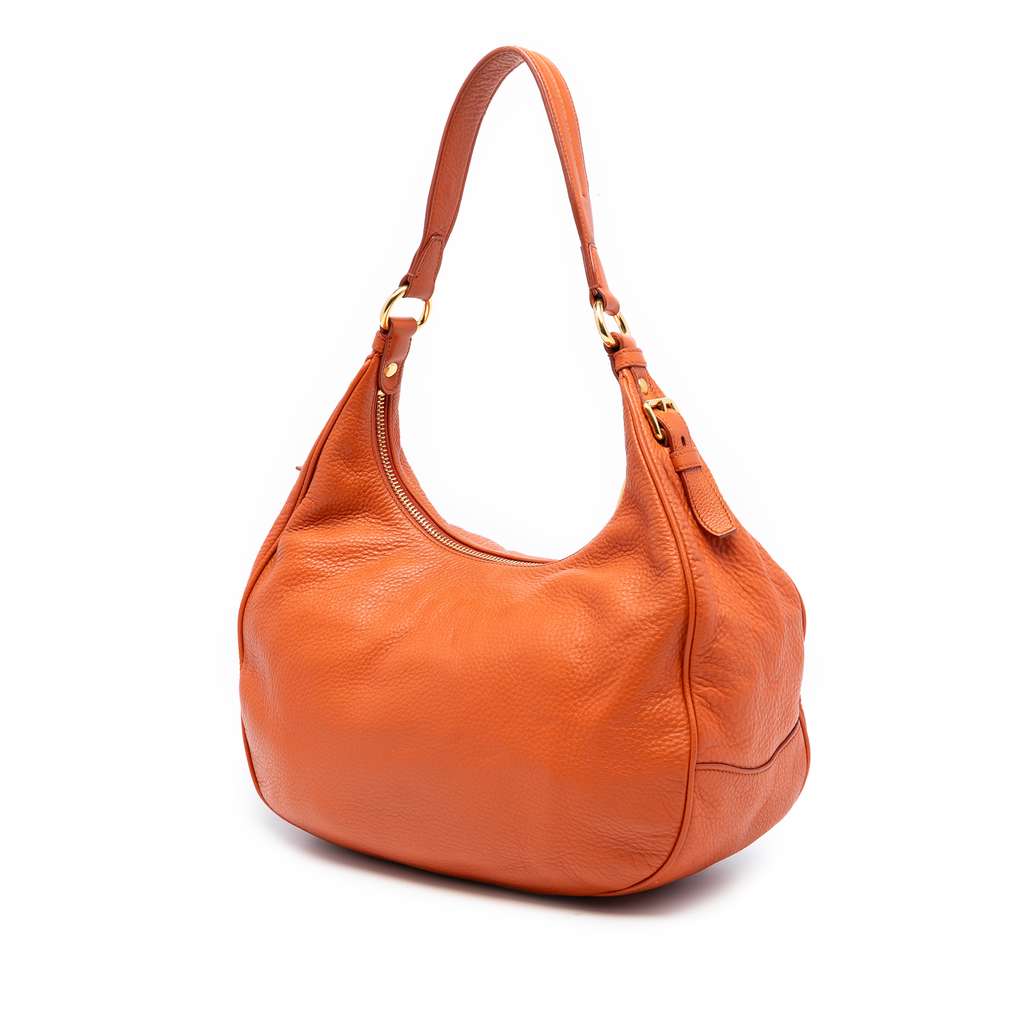 Prada Vitello Daino Zip Top Hobo - 2