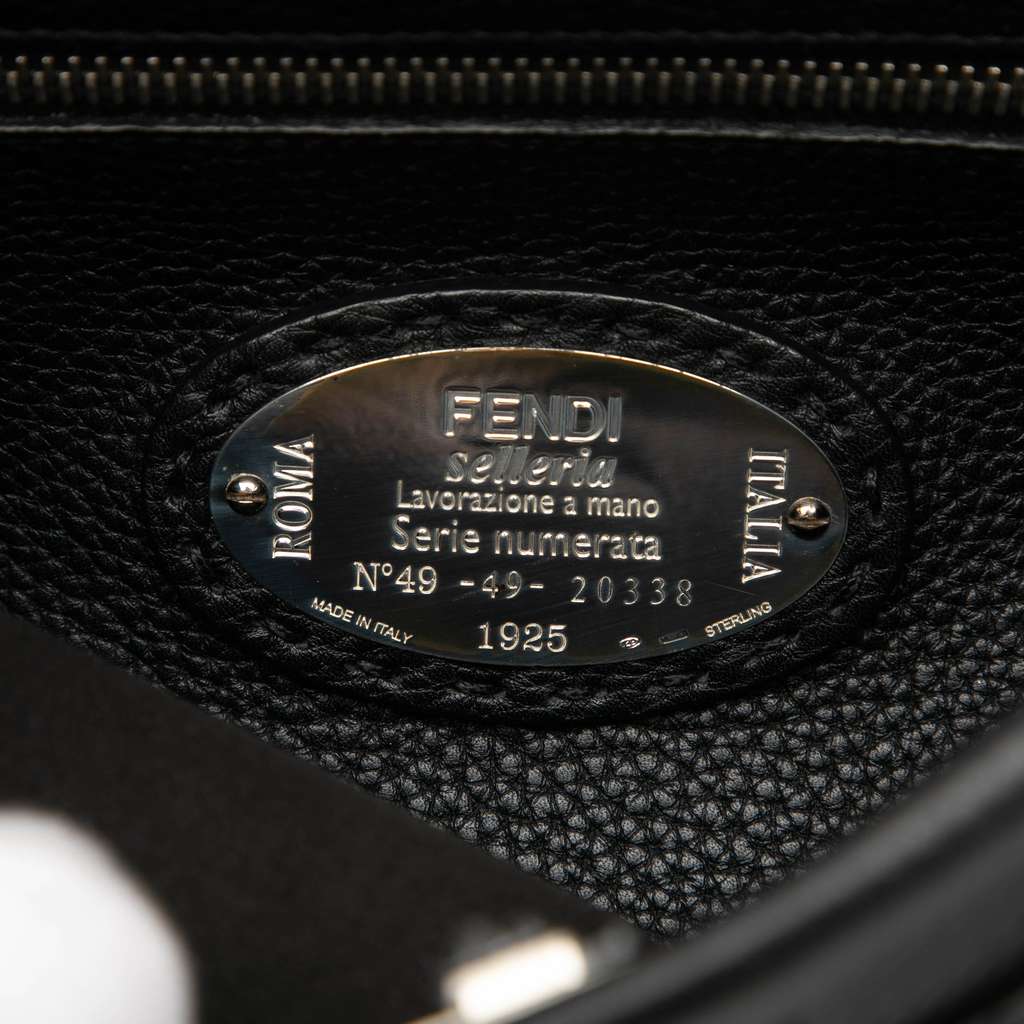 Fendi Mini Calfskin Romano Selleria Peekaboo Iconic Fit Satchel - 5