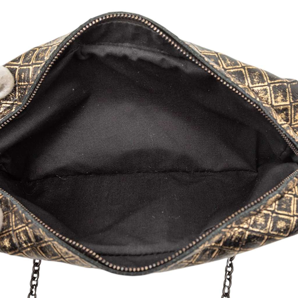 Bottega Veneta Metallic Calfskin Intrecciomirage Chain Flap Crossbody - 4