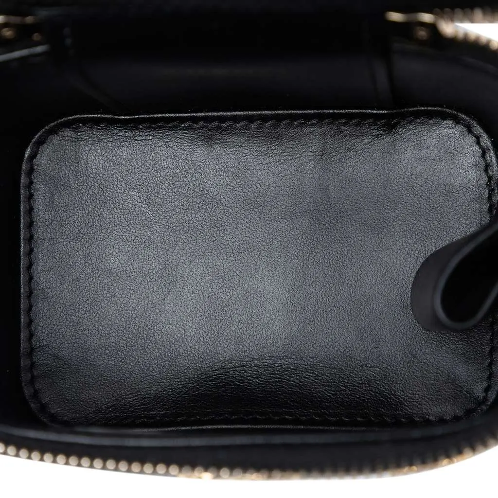 Chanel Mini Quilted Caviar Coco Casino Vanity Case Black Leather Very good - Model View