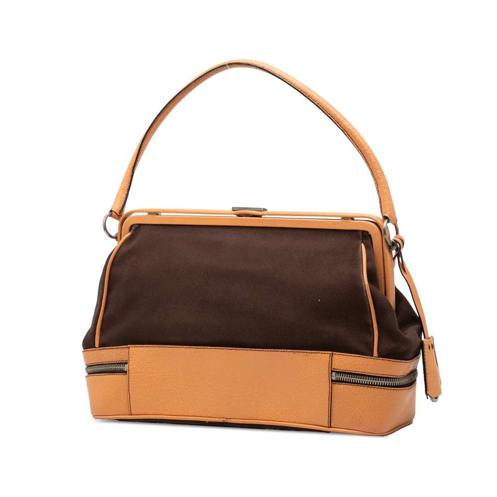 Prada Canvas Canapa Cerniera Frame Doctor Bag - 2