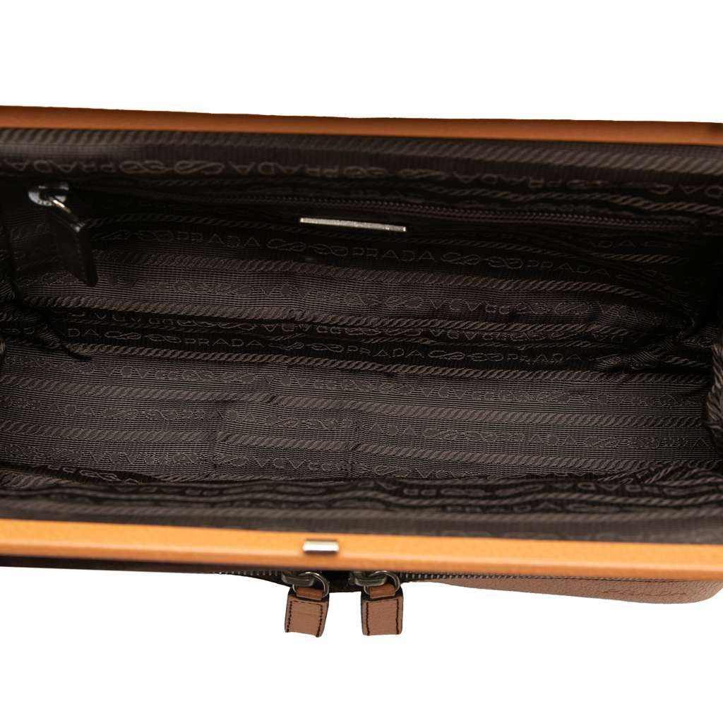 Prada Canvas Canapa Cerniera Frame Doctor Bag - 4