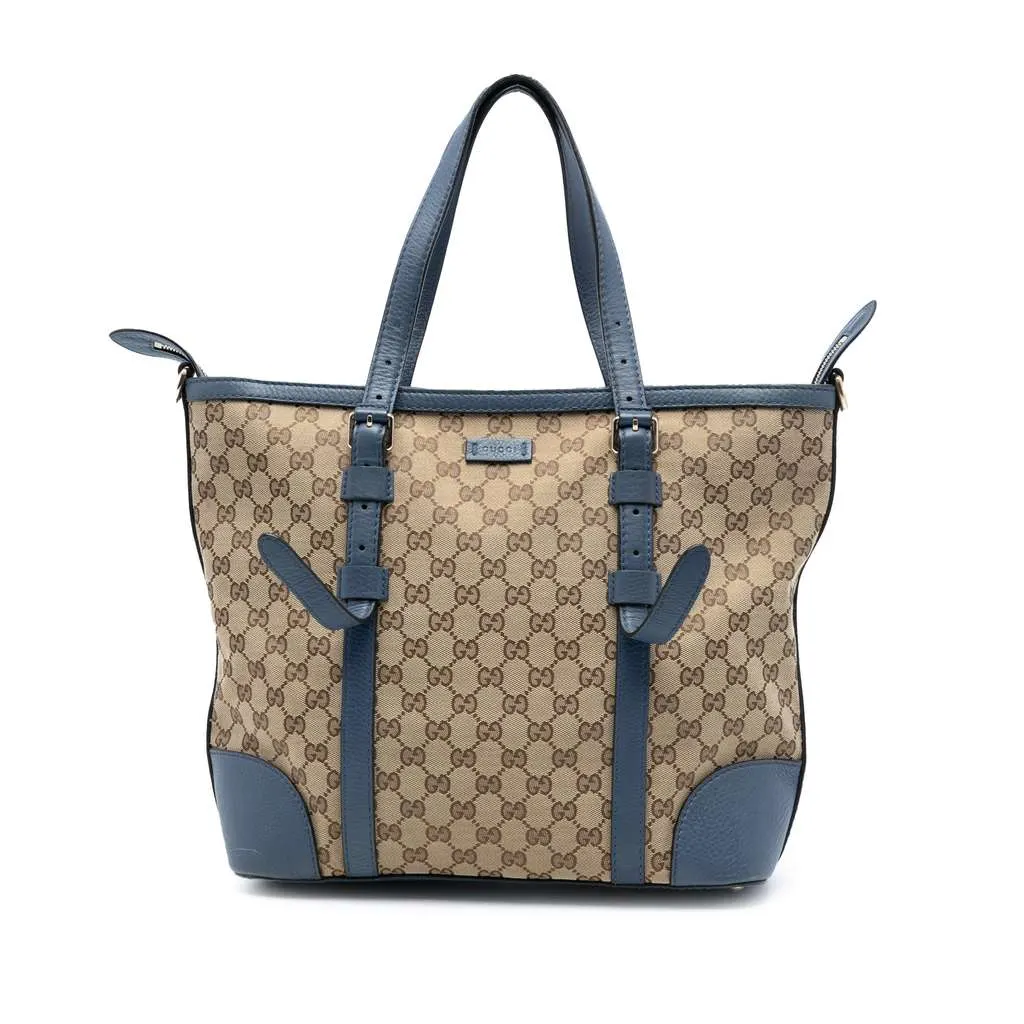 Gucci GG Canvas Convertible Tote Brown Canvas Very good - Front View