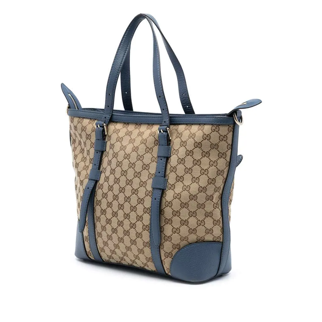 Gucci GG Canvas Convertible Tote Brown Canvas Very good - Back View