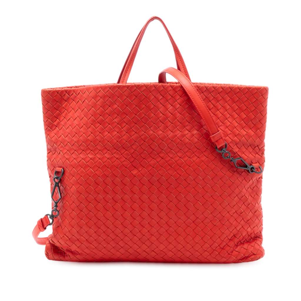 Bottega Veneta Nappa Intrecciato Fold Over Satchel