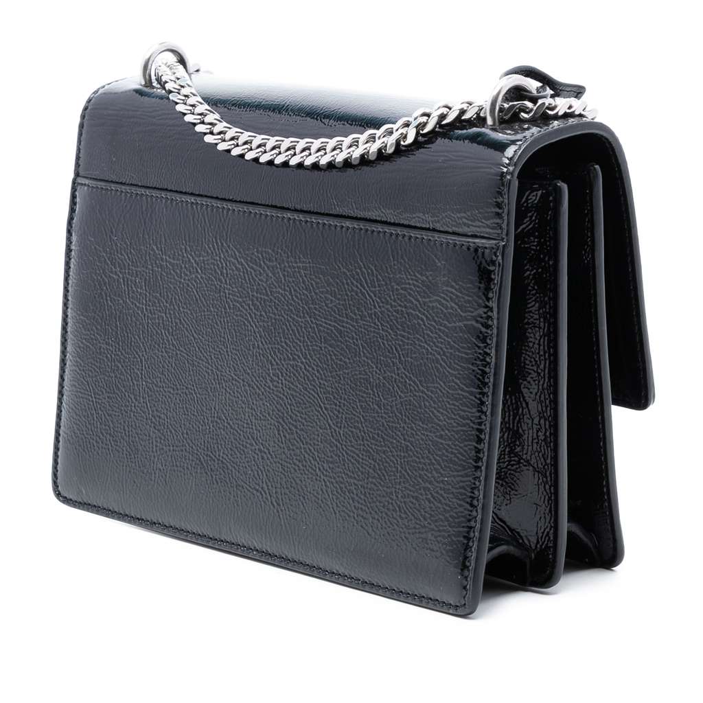 Saint Laurent Medium Textured Patent Monogram Sunset Crossbody - 2