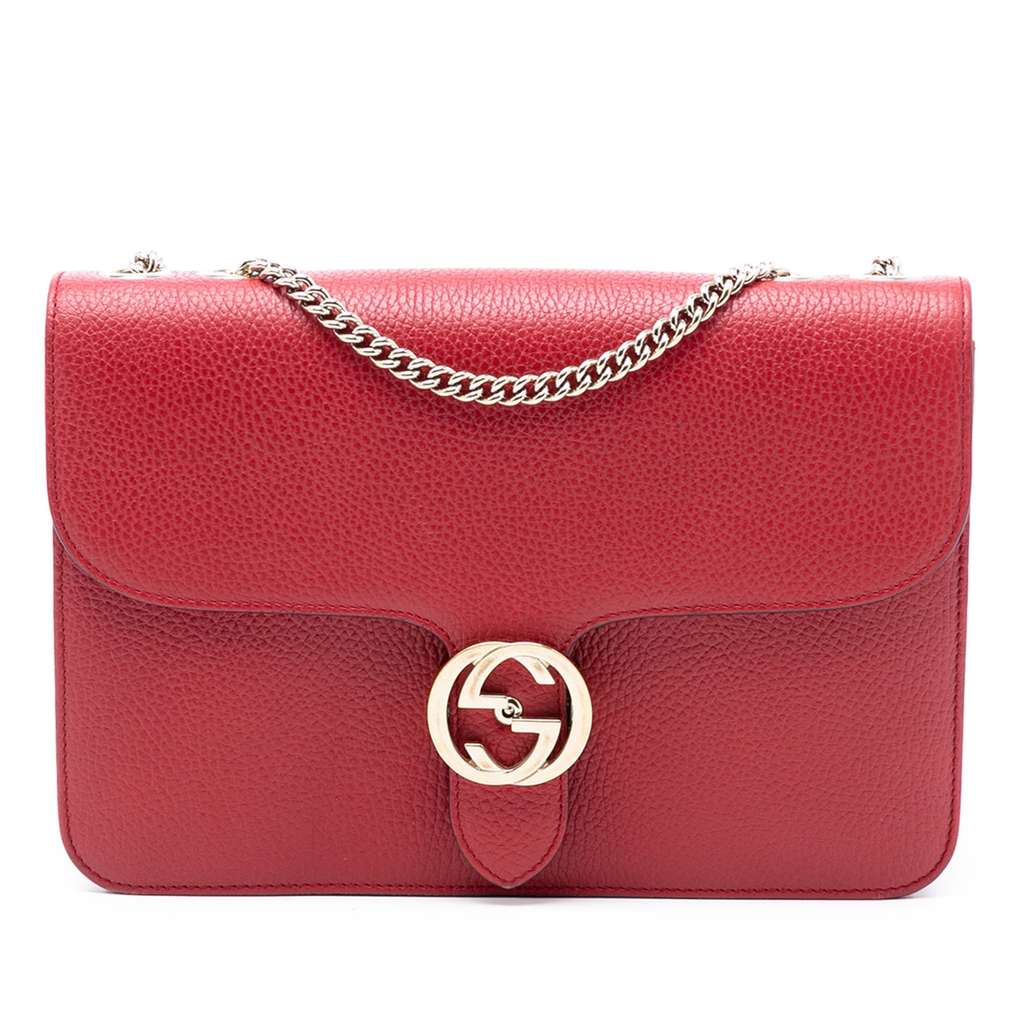 Gucci Medium Dollar Calfskin Interlocking G Crossbody