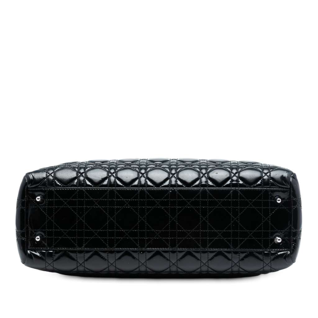 Dior Large Patent Cannage Lady Dior Soft Shopping Tote - 3