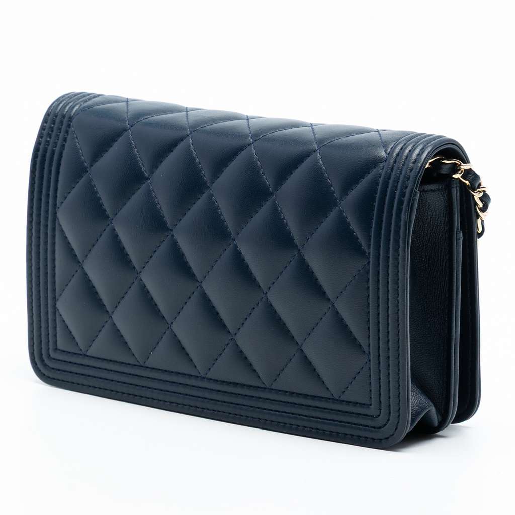Chanel Quilted Lambskin Boy Wallet On Chain - 2