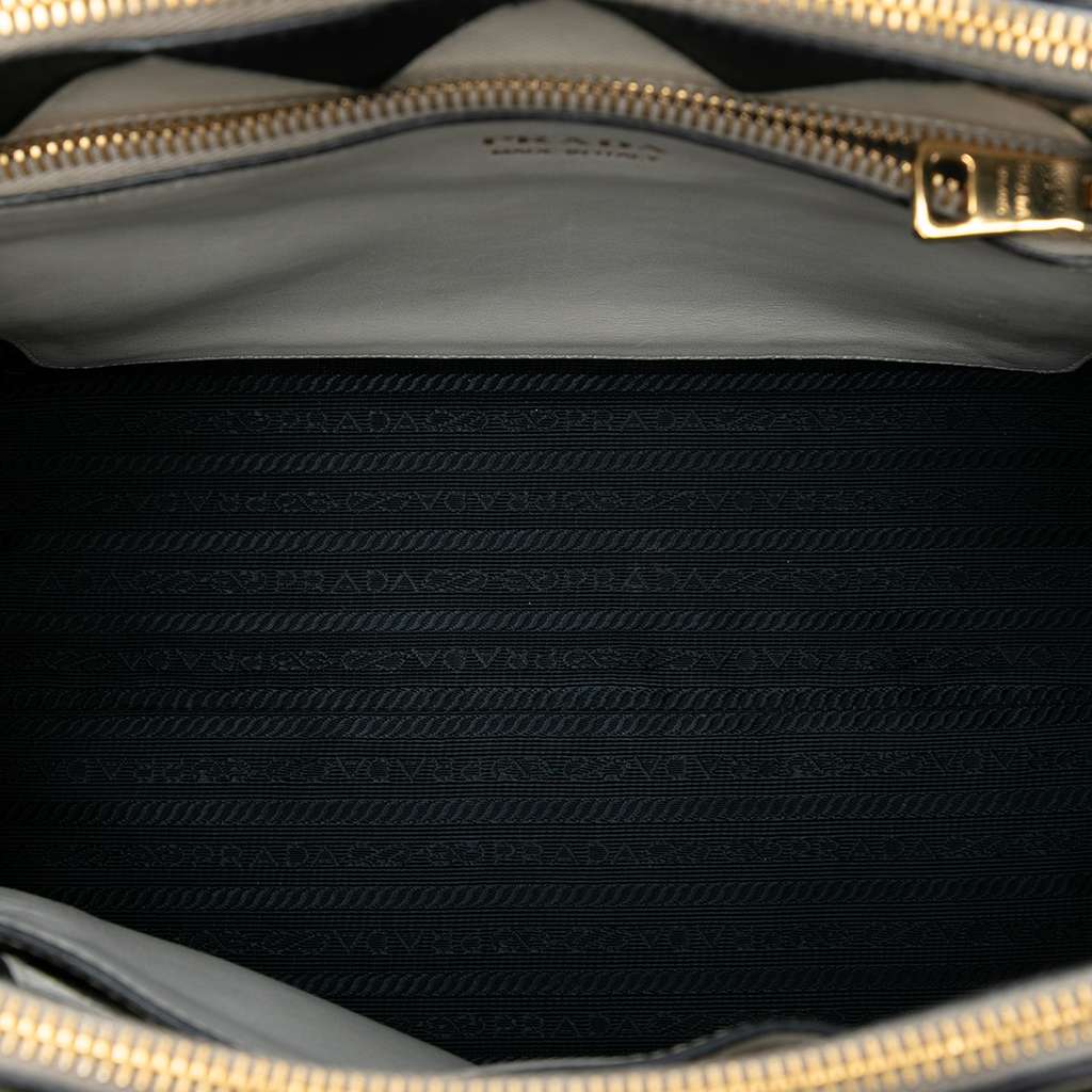 Prada City Calf Trimmed Saffiano Greche Paradigme Bag - 4