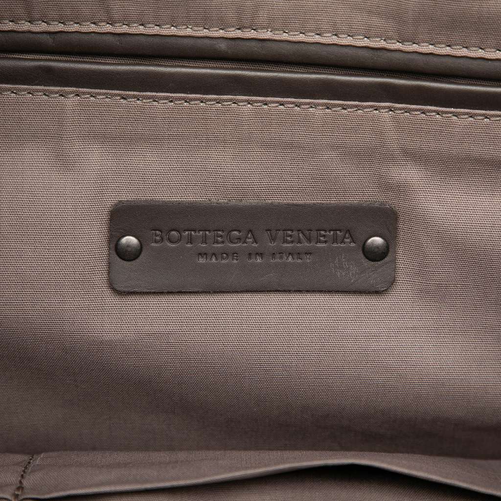 Bottega Veneta Canvas and Nappa Intrecciato Flap Backpack - 5