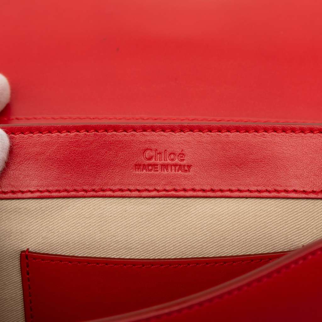 Salvatore Ferragamo Small Calfskin and Suede C Clutch With Chain - 5