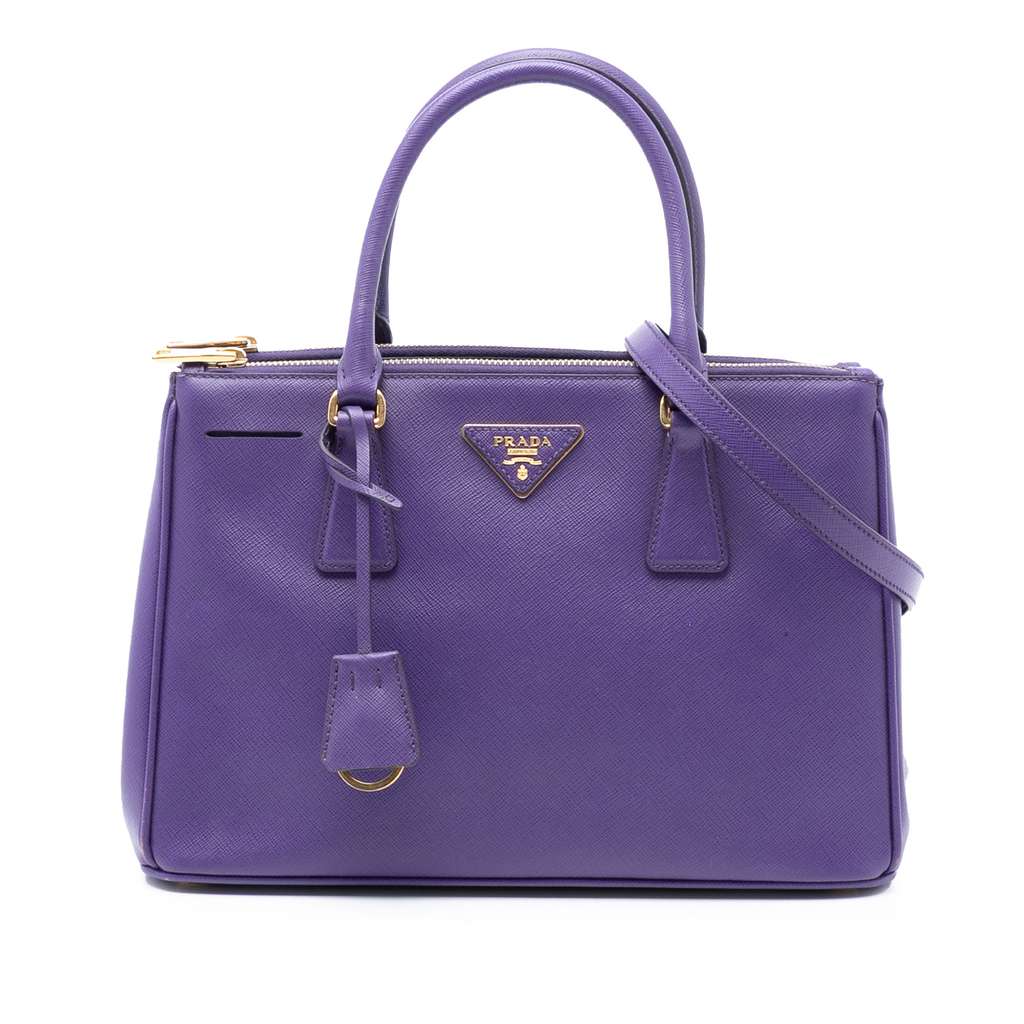 Prada Small Saffiano Lux Galleria Double Zip Satchel