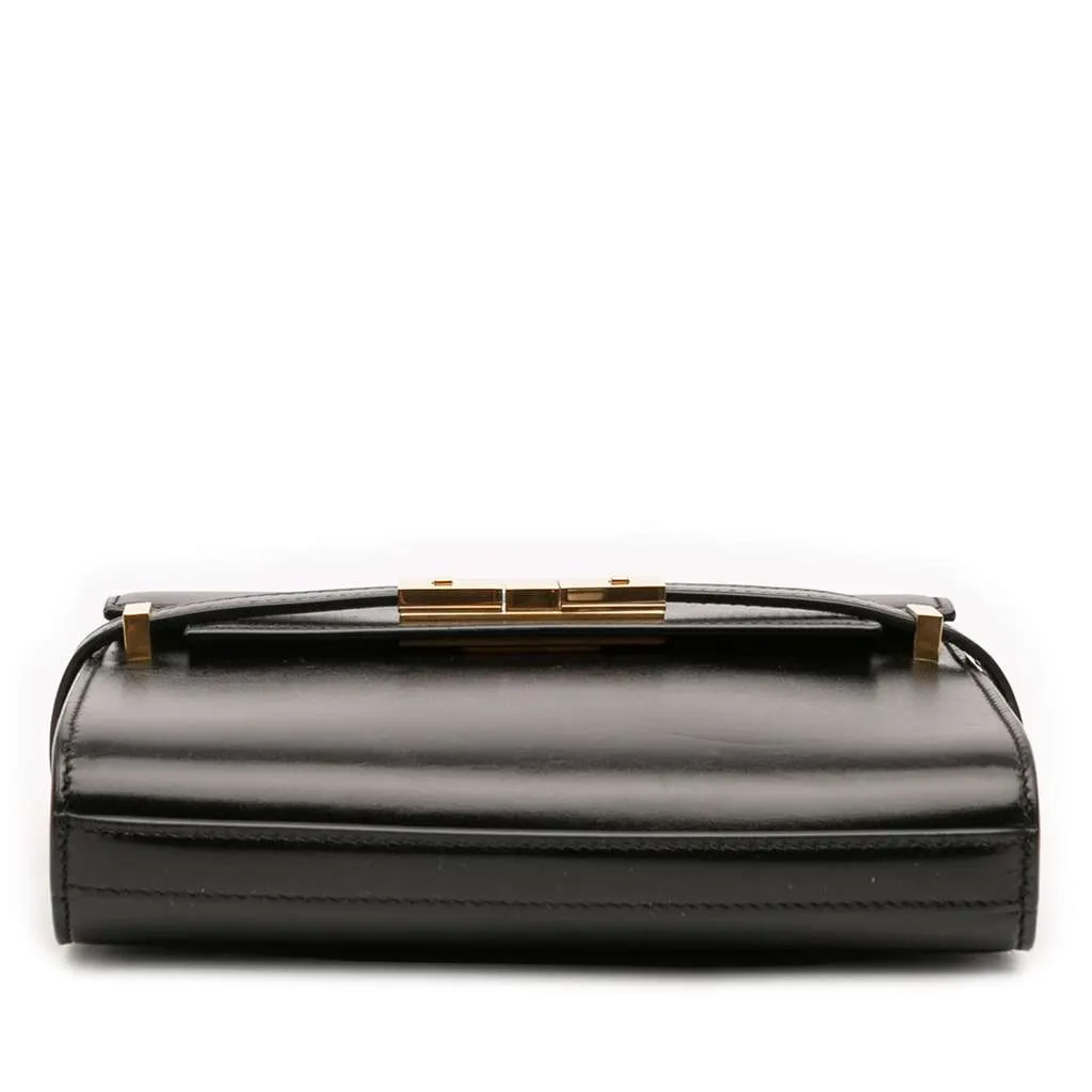 Saint Laurent Mini Box Calfskin Manhattan Shoulder Bag Black Leather Good - Inside View