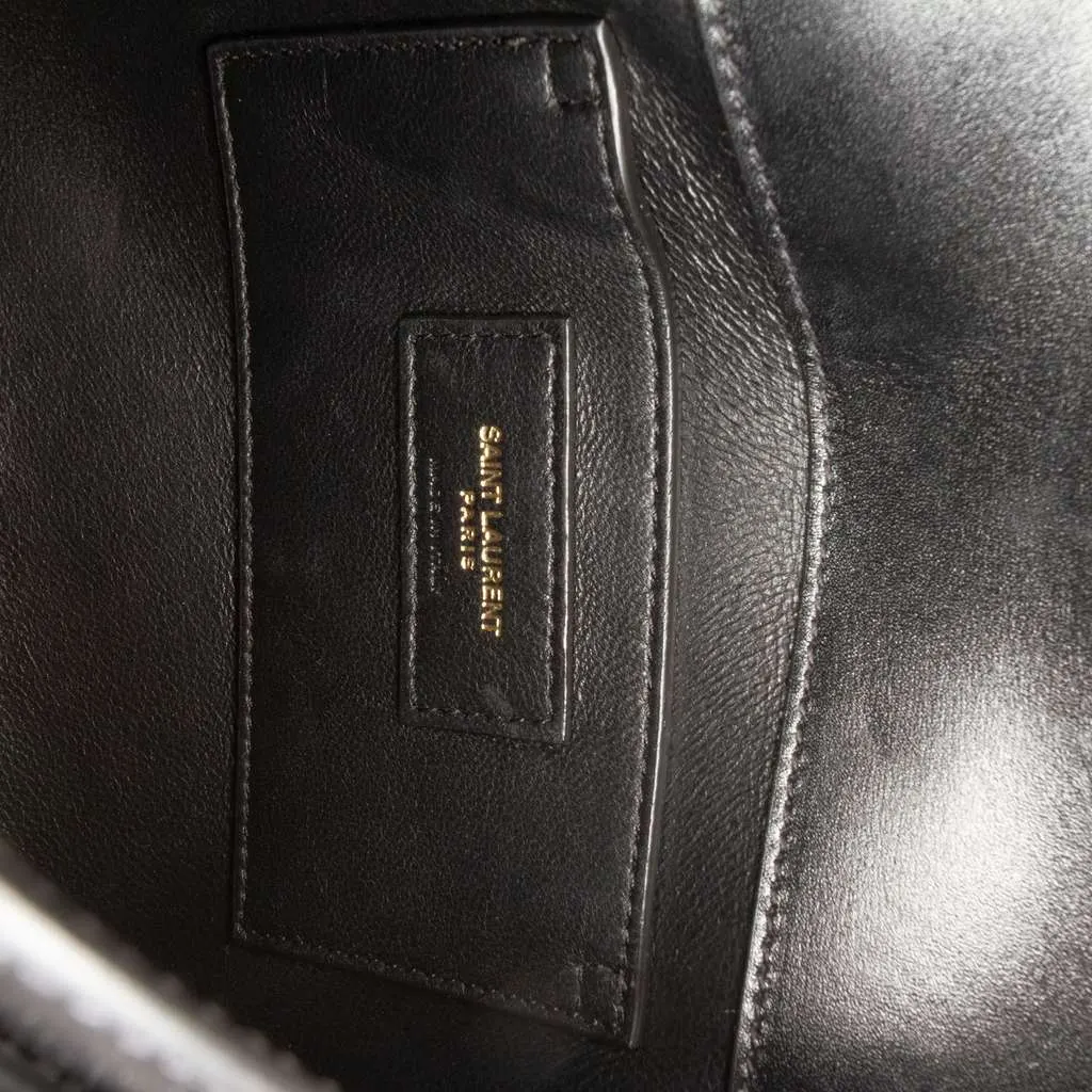 Saint Laurent Mini Box Calfskin Manhattan Shoulder Bag Black Leather Good - Box View