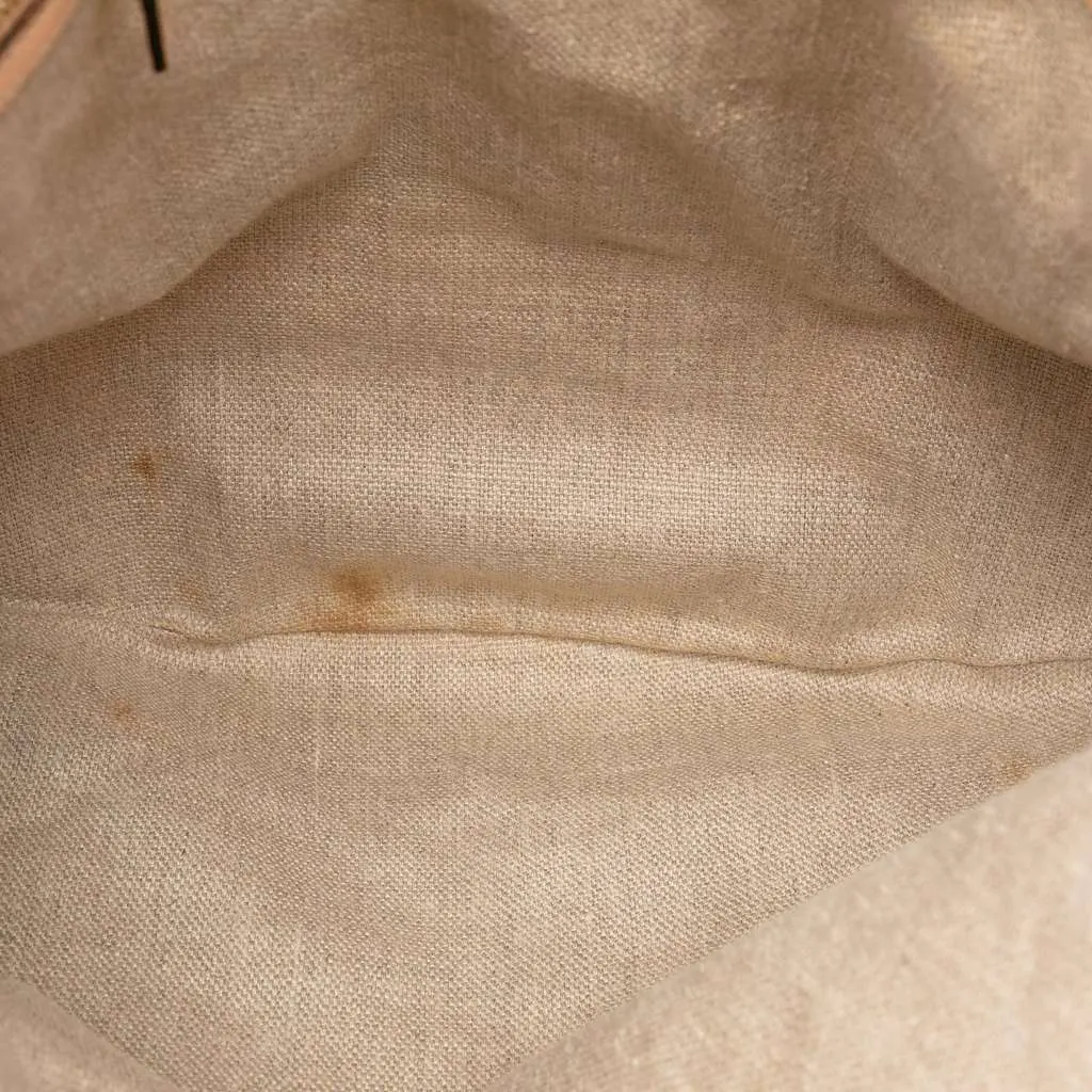 Gucci Canvas Floral Peggy Bamboo Hobo Brown Canvas Very good - Model View