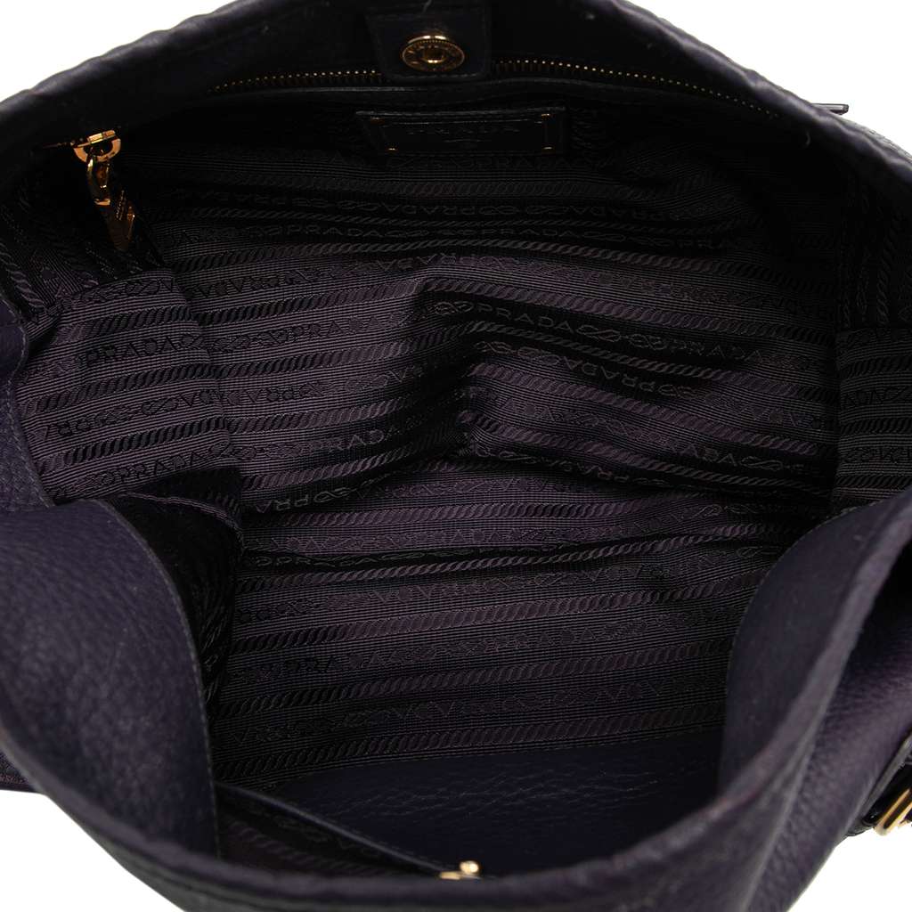 Prada Vitello Daino Front Zip Hobo - 4