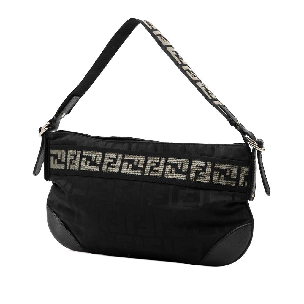 Fendi Zucca Nylon Zip Code Shoulder Bag - 2