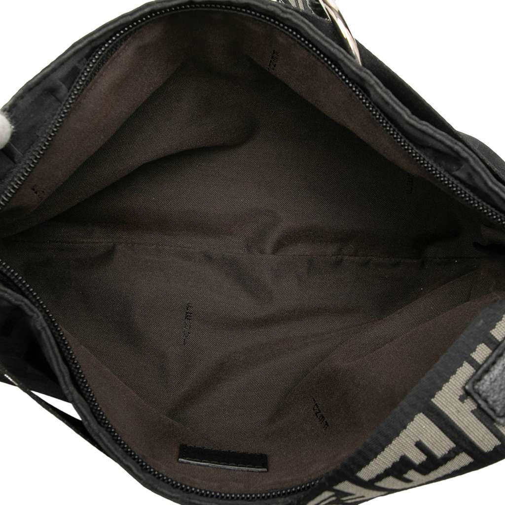 Fendi Zucca Nylon Zip Code Shoulder Bag - 4