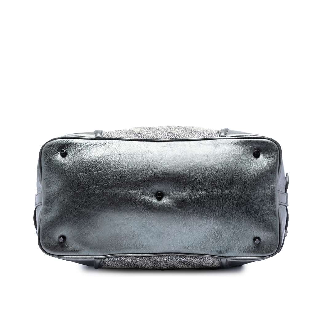 Burberry Glitter Smoke Check Canvas Check Satchel - 3