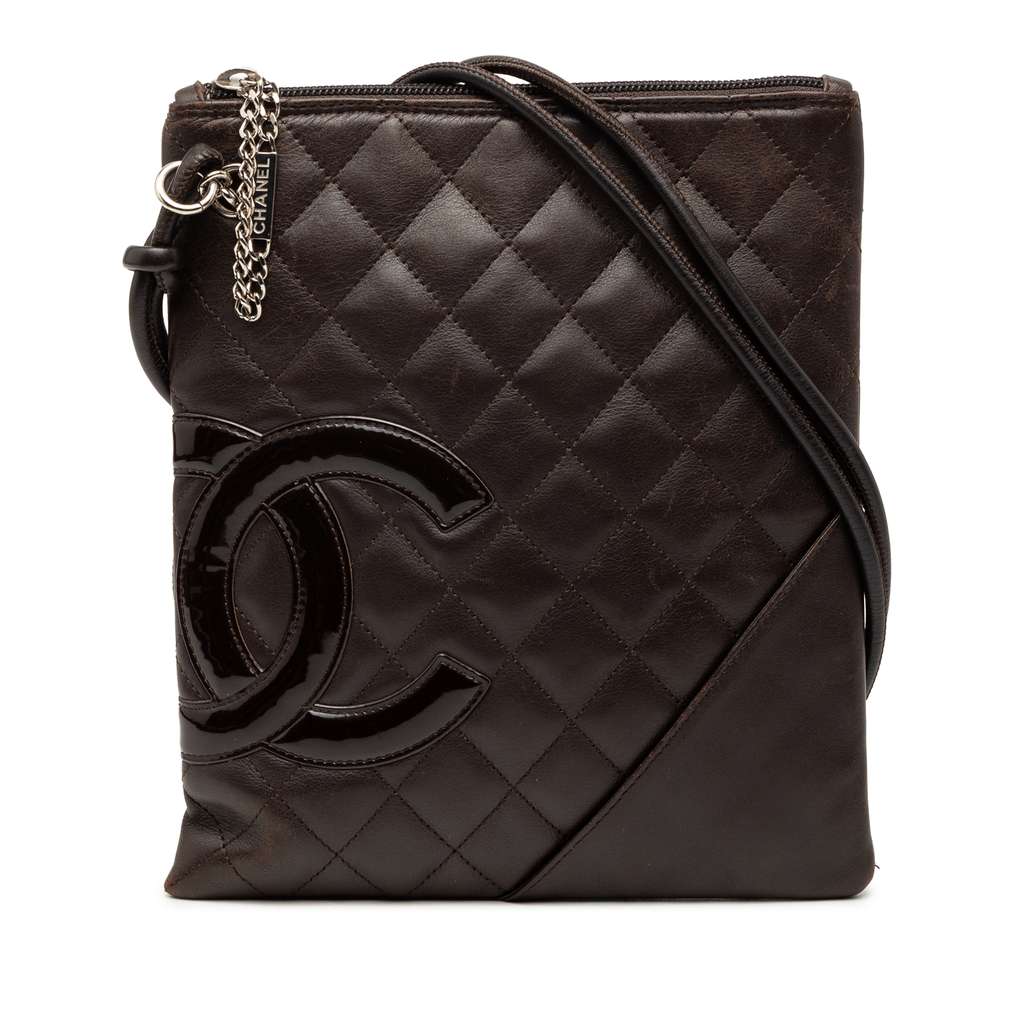 Chanel Quilted Lambskin Cambon Ligne Flat Crossbody